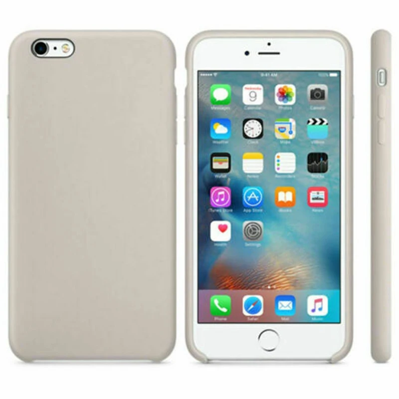 Жесткий силиконовый чехол для телефона с логотипом для iPhone X, XR, XS, Max, 6, 6 S, 7, 8 Plus, iPhone 11, 11Pro, Max, чехол - Цвет: Stone