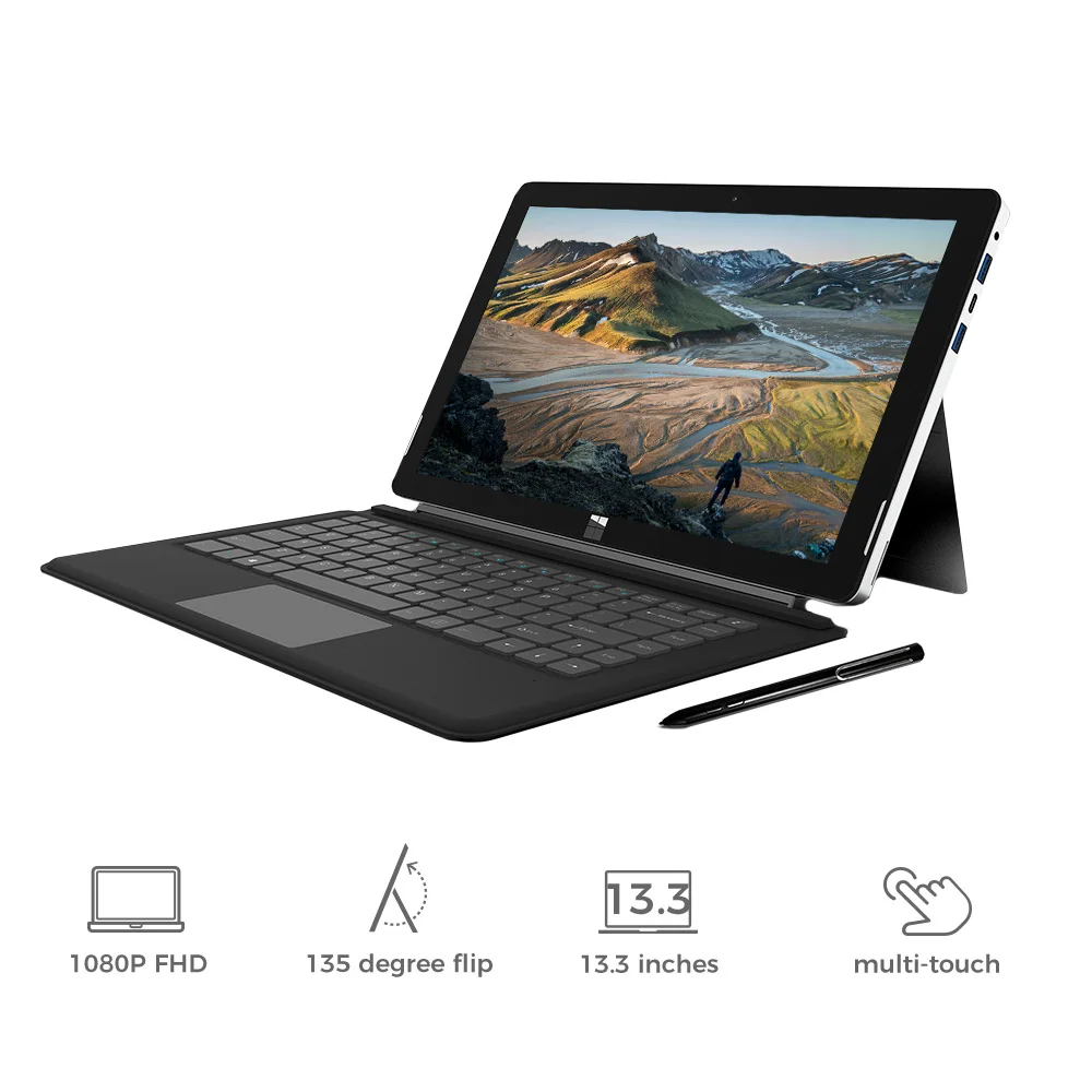 XIDU PhilPad ноутбук планшет двухъядерный лаптоп Windows 10 6 Гб ram 64 Гб rom 13," N3350 2560x1440 дисплей двойной wifi планшет ручка