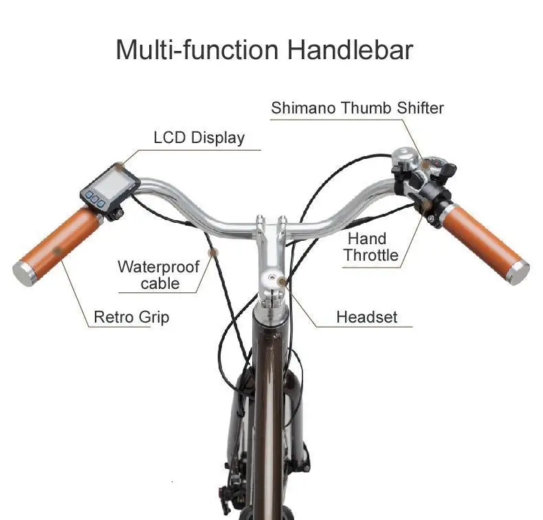 26 Inch Electric Bicycle 48V 400W 624W E Bike Scooter 2 Wheels 700C Portable Electric Bikes Adults