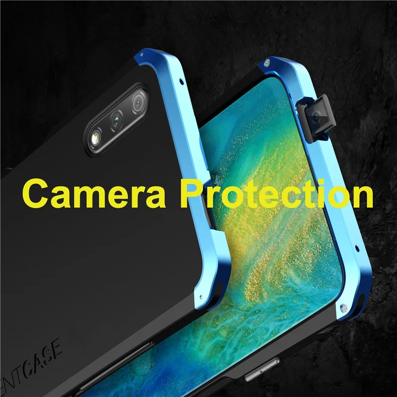 Противоударный металлический бронированный чехол для huawei Honor 9X Pro, металлический алюминиевый жесткий чехол из поликарбоната, чехол для huawei Honor 9X, чехол Coques
