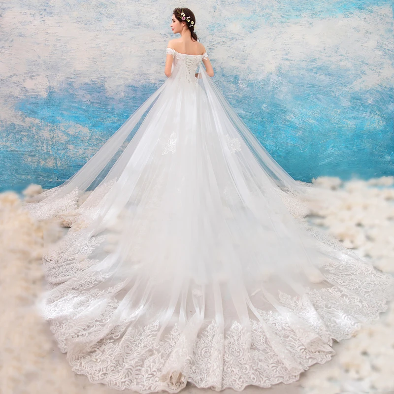 Hot Fashion flower Wedding Dress long gown Grand Yarn Princess Veil elegance and beautiful white | Свадьбы и торжества
