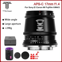 ttartisan 17mm f1 4 aps c wide angle lens manual focus for sony e mount fuji x mount m43 camera x t3 x t30 e m10ii a6300 a6500