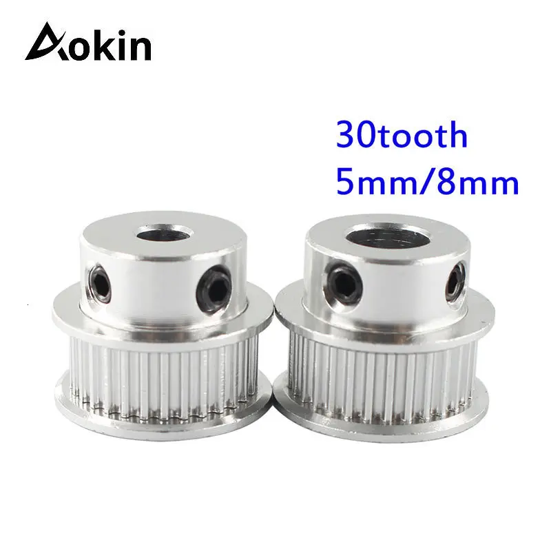 3D Printer Parts GT2 Timing Pulley 30 36 40 60 Tooth Wheel Bore 5mm 8mm Aluminum Gear Teeth Width 6mm 2GT Accessories For Reprap |