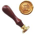 Печать восковая для мальчиков и девочек, медный штамп в форме сердца