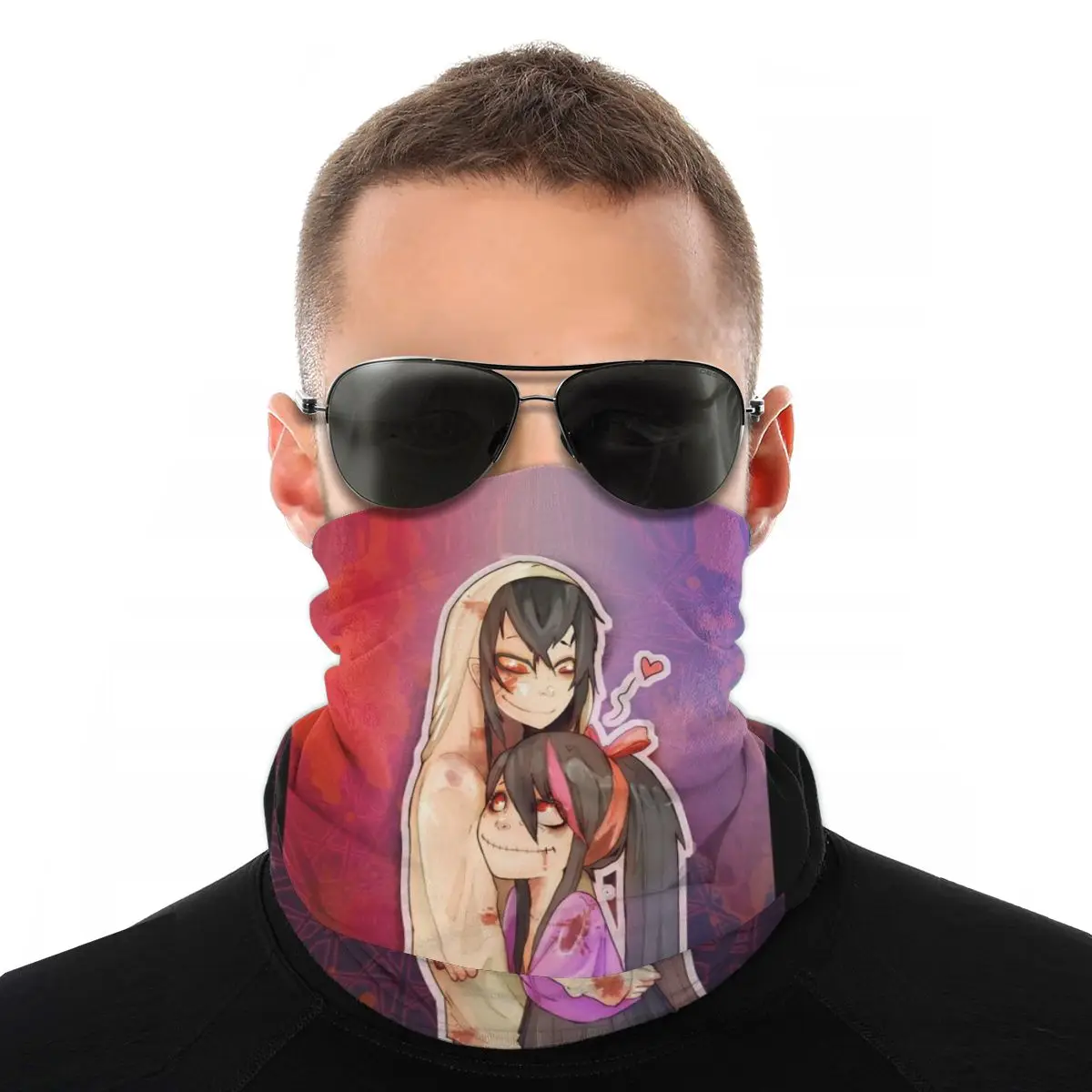 Шарф крипипаста Джефф-убийца и Нина-убийца эластичный шарф для шеи лица - купить