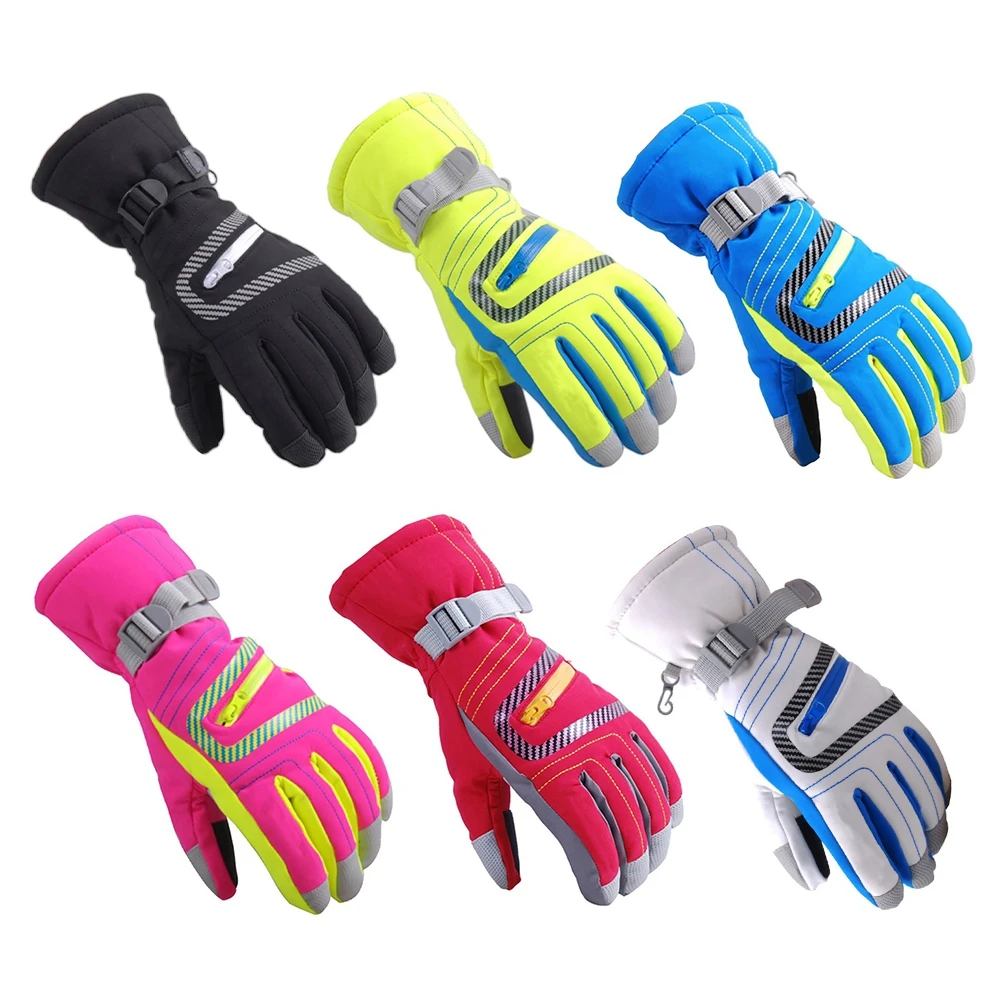 

Winter Snowboarding Skiing Gloves Men Women Kids Snow Mittens Waterproof Skiing Gloves Outdoor Sports Warm Cycling Gloves