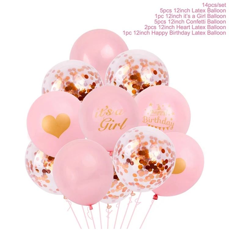 Pink balloon set1 Huiran 10 шт., открытки, советы по предсказанию ребенка, сувенирная игра, декор для детского душа, крестины, декор для мальчиков и девочек, товары для дня рождения - Цвет: Pink balloon set1