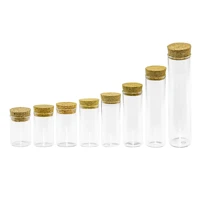transparent glass bottles corks cover test tube jars for sand liquid food eco friendly bottles 50pcs free shipping