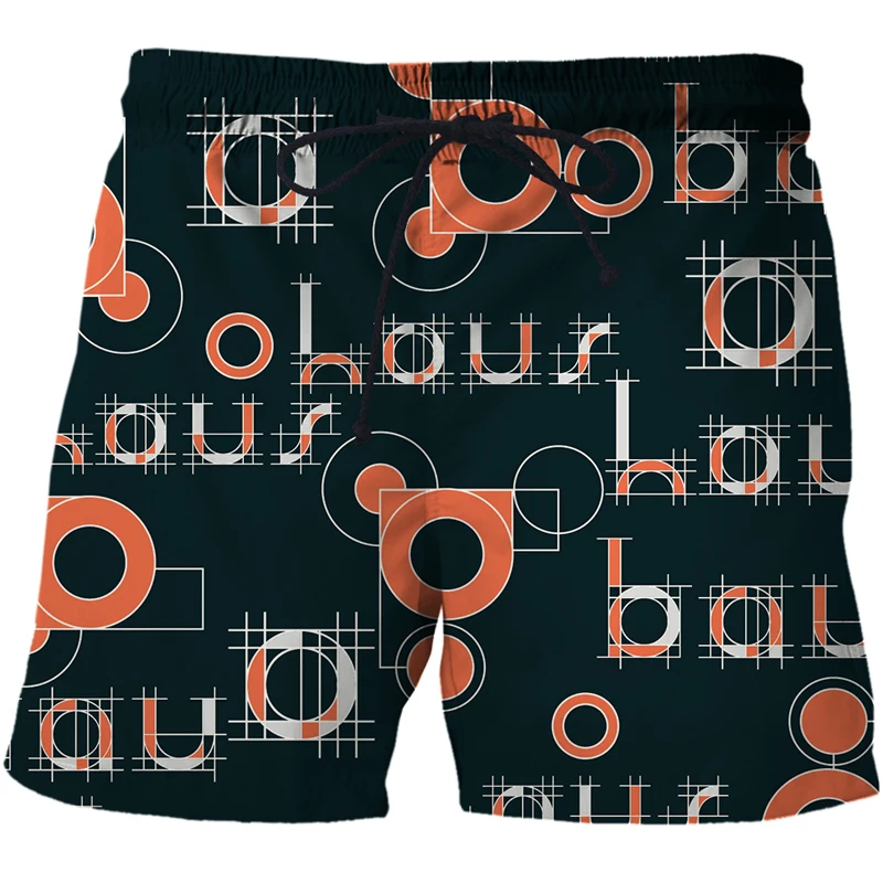 New Men Fitness Geometric pattern Shorts Man Summer Gyms Workout Male Breathable Mesh Quick Dry Sportswear Beach Short Pants
