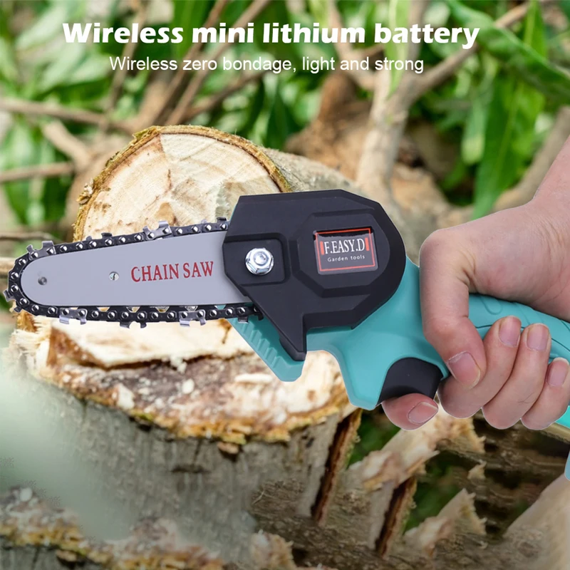 

24V Portable Electric Pruning Saw Electric Saws Woodworking Electric Saw Garden Logging Mini Electric Chain Saw Lithium Battery