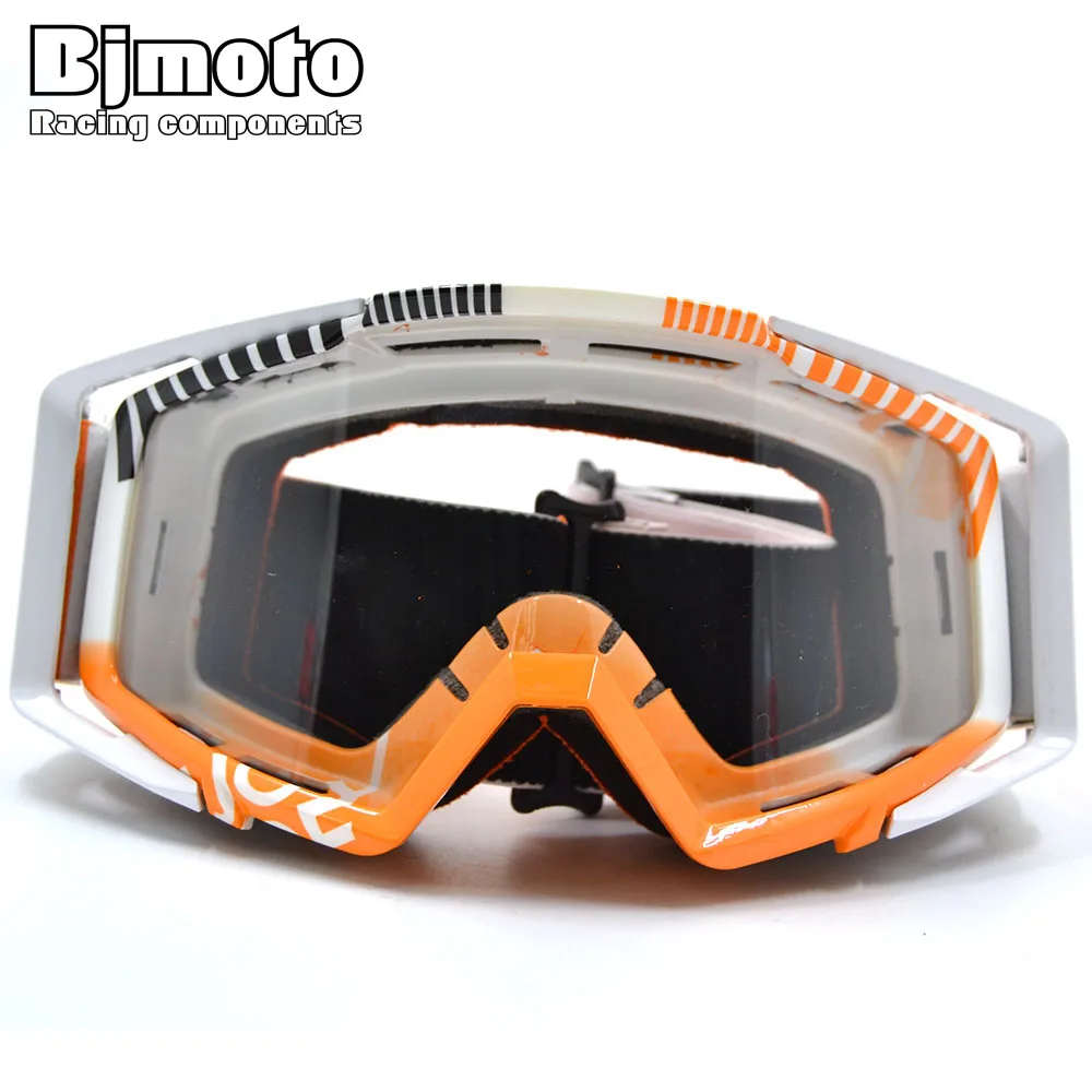Унисекс очки для мотокросса Gafas Enduro Мото очки грязный велосипед Снегоход Лыжные очки противотуманные мужские женские очки прозрачные очки - Цвет: WH-OR