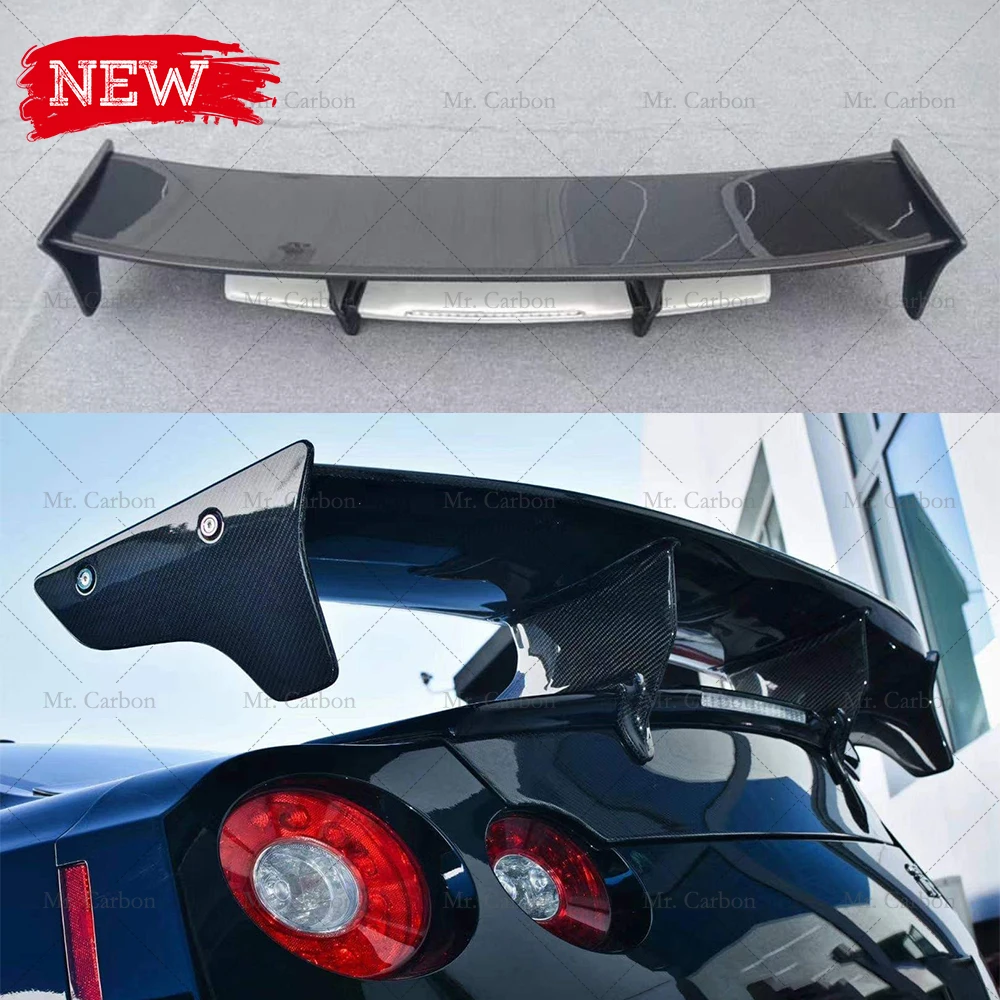 FOR NISSAN R35 GTR TOP SECRET STYLE CARBON FIBER ST2 SPOILER TRIM BODY KIT TUNING PART GT-R GT WING LIP RACING | Автомобили и