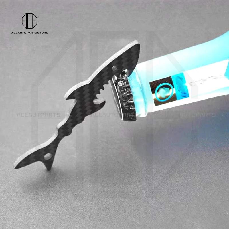 Черный Автомобильный брелок из натурального углеродного волокна Отделка Сумки