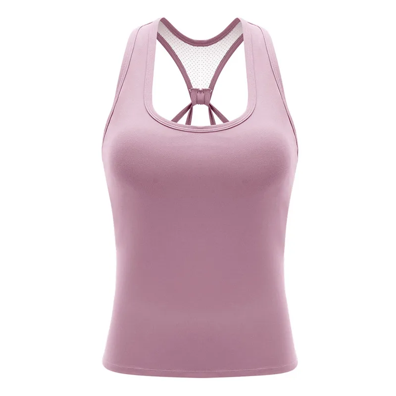 Purple Футболка для бега, спортзала, Женский спортивный жилет для фитнеса, рубашки для тренировок, одежда для йоги, одежда для пилатеса, спортивная одежда для бега - Цвет: Purple