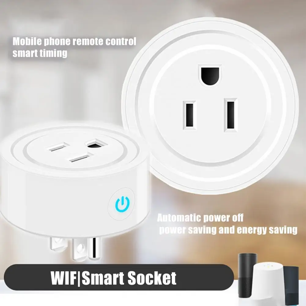 

Wireless WiFi Smart Plug US Adaptor Remote Voice Control Power Energy Monitor Outlet Timer Socket for Alexa Google Home