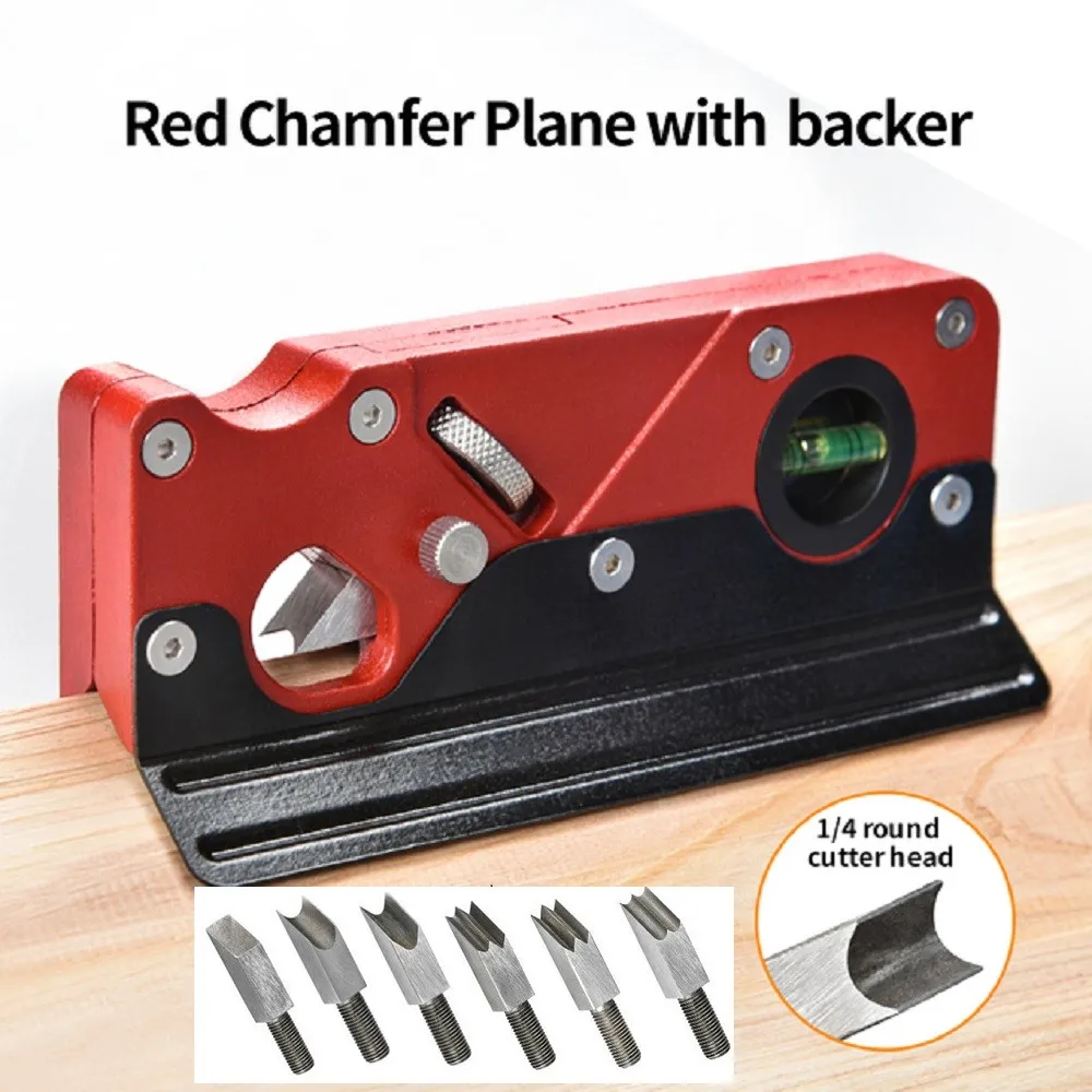

Red Black Chamferring Plane With Backer Woodworking Hand Planer For Quick Edge Planing And Radian Corner Plane Trimming