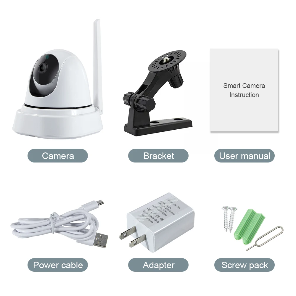 

SHIWOJIA WiFi Camera 1080P HD Wireless IP Home Security Camera Audio Motion Detection Two-way Audio CCTV Baby Monitor