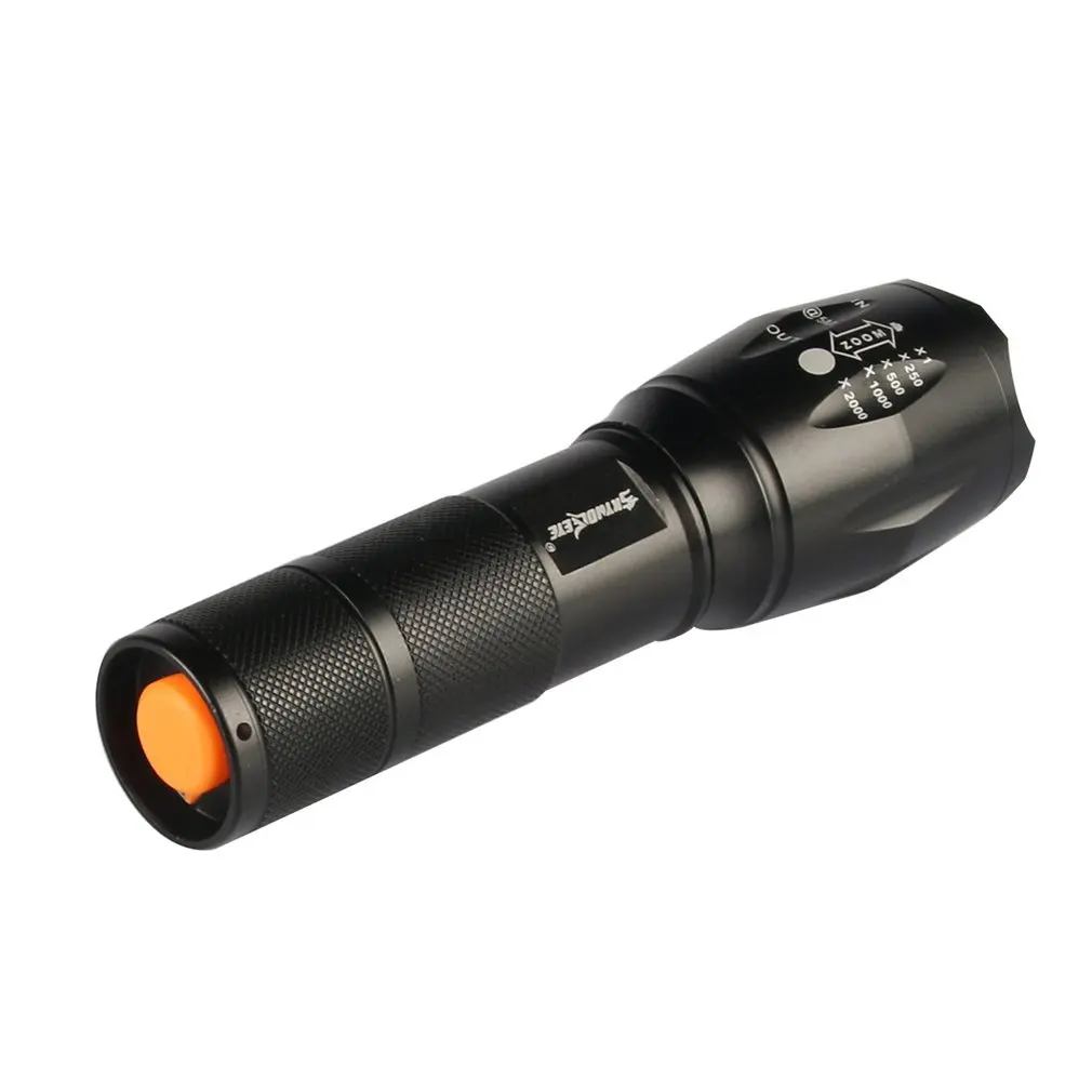 T6 LED Tactical Flashlight Torch Zoomable 50000lm 5 Modes for 18650 Telescopic Zoom | Спорт и развлечения