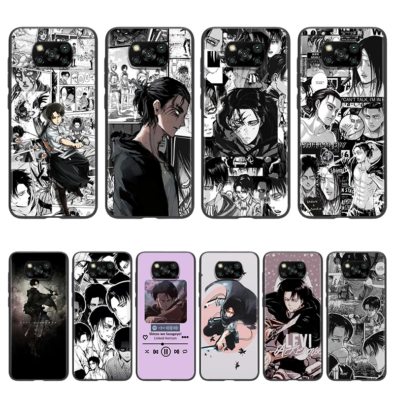 attack on titan japanese anime for xiaomi poco x3 nfc x2 m3 m2 f2 pro c3 f1 a2 lite a1 mix3 play silicone soft black phone case free global shipping