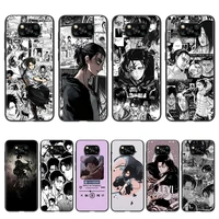 Attack Titan Japanese Anime for Xiaomi Poco NFC Pro Lite Mix3 Play Silicone Soft Black Phone Case