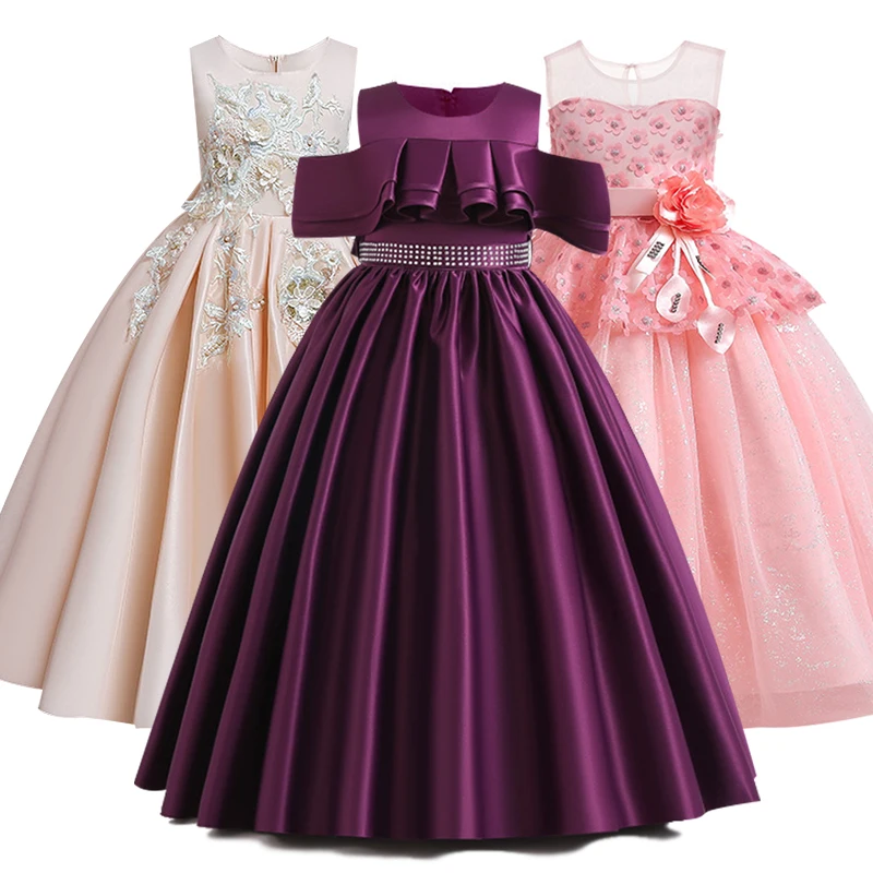 Пышные платья для девочек Платье первого причастия Детское платье свадебной