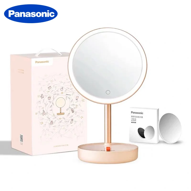 Panasonic LED макияж зеркало лампа 5X Увеличительное USB зарядка база для хранения