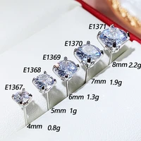 huitan 4mm5mm6mm7mm8mm cubic zirconia stud earrings for women minimalist earrings accessories high quality fashion jewelry