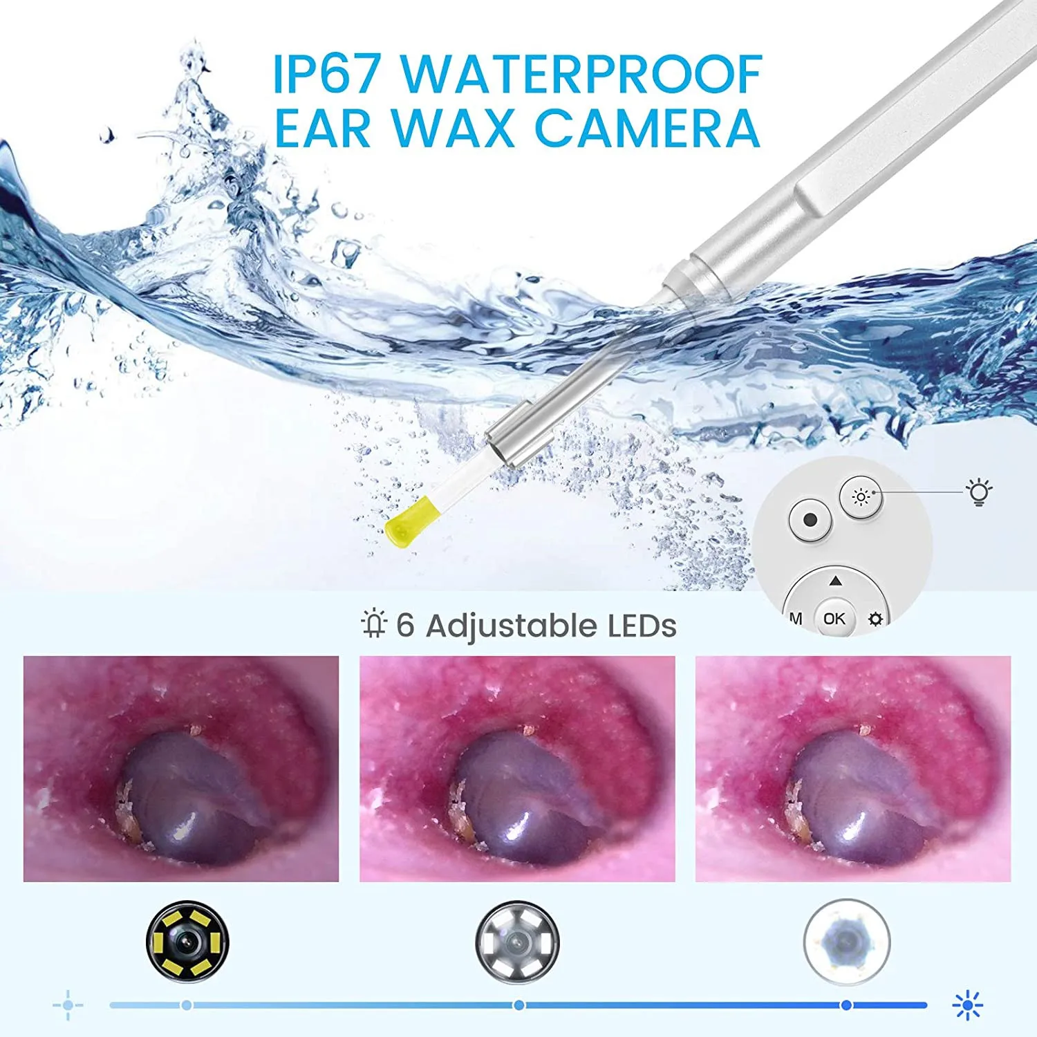 

Digital Otoscope Ear Endoscope Camera with 5" Screen Professional Visual Ear Cleaning Camera and Silicone Earwax Remover Tool