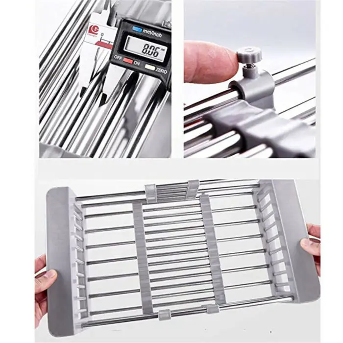 Сушилка для посуды из нержавеющей стали телескопическая пластиковая корзина для раковины товары для дома, кухни JT-Прямая поставка