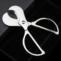 1pc cohiba classic stainless steel cigar scissors silver round cutter head guillotine knife smoking accessories