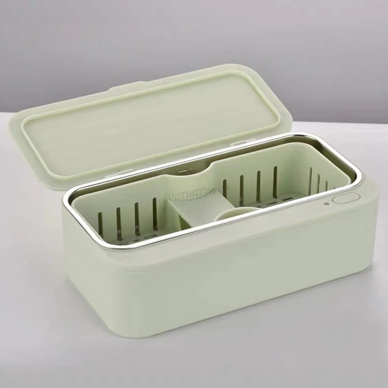 green Xiaomi EraClean Ultra sonic Cleaner 45000 Гц очки часы Стоматологическая бритва щетка ультразвуковая звуковая очистка резервуар - Цвет: green