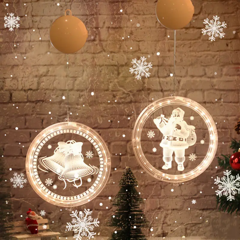 

3D LED Light Christmas Decorations Lamp Room Decor Accessories Christmas Hanging Lights Snowman Merry Christmas Holiday Lights