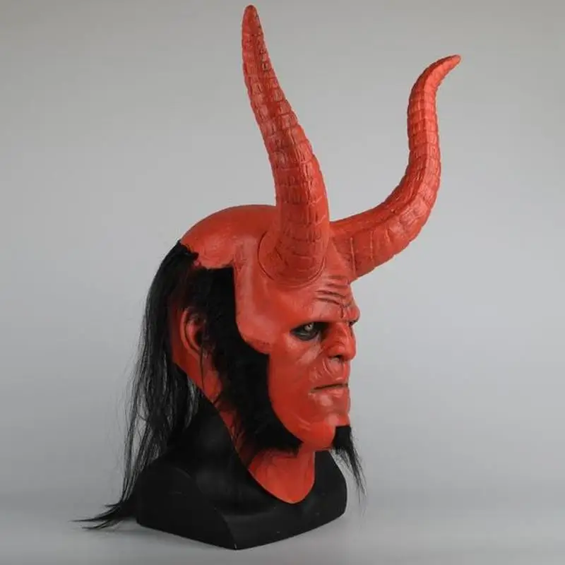 Маска из фильма Hellboy: Rise of The кровь Queen маска бычьего рога маски для косплея правой