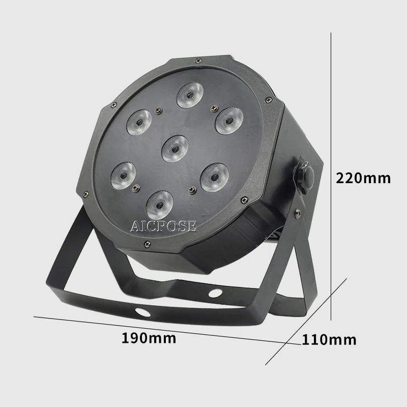 30 шт./лот 7*12 Вт светодиодные лампы 7x12 Par RGBW 4 в 1 плоские dmx512 дискотеки