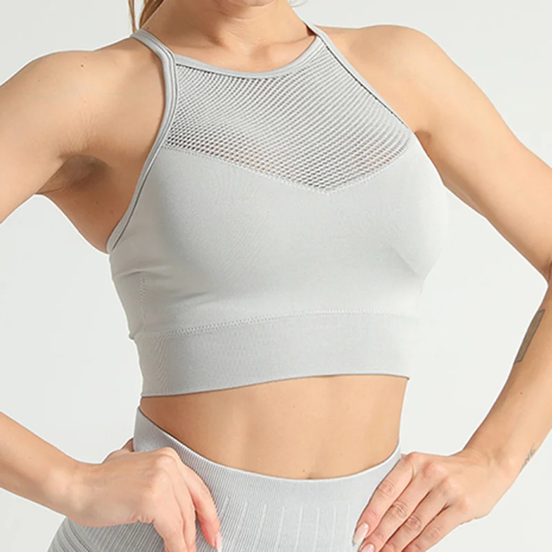 Новинка 2020 сексуальный бесшовный полый женский бюстгальтер для фитнеса пуш ап