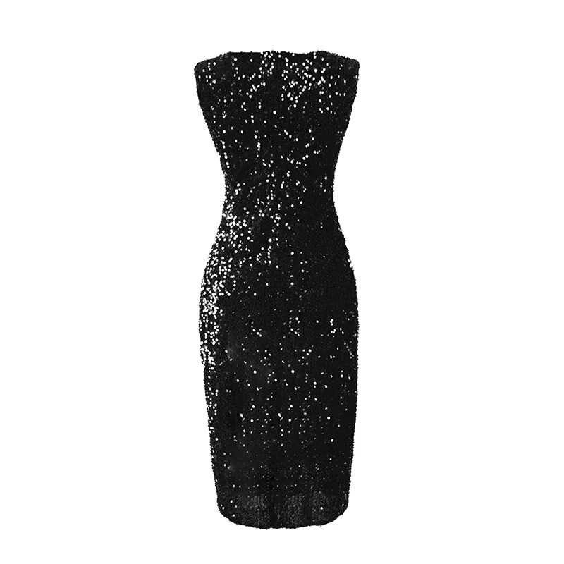

Women Sexy Dress Vestidos De Festa Sleeveless Sequin Bodycon Party Dress Wedding Prom Formal Dress Women Dress Hot
