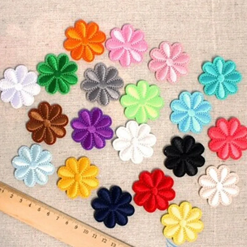 Вышитые нашивки цветы для одежды железные ювелирные изделия DIY Ручная работа
