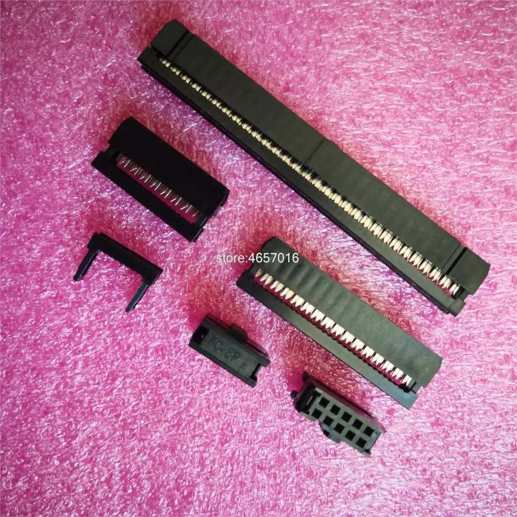 10 компл. FC-6/8/10/14/16/20/26/30/34/40/50P IDC 2x 3/4/5/7/8/10/13/15/17/20/25 контактный двухрядный шаг 2 54 мм