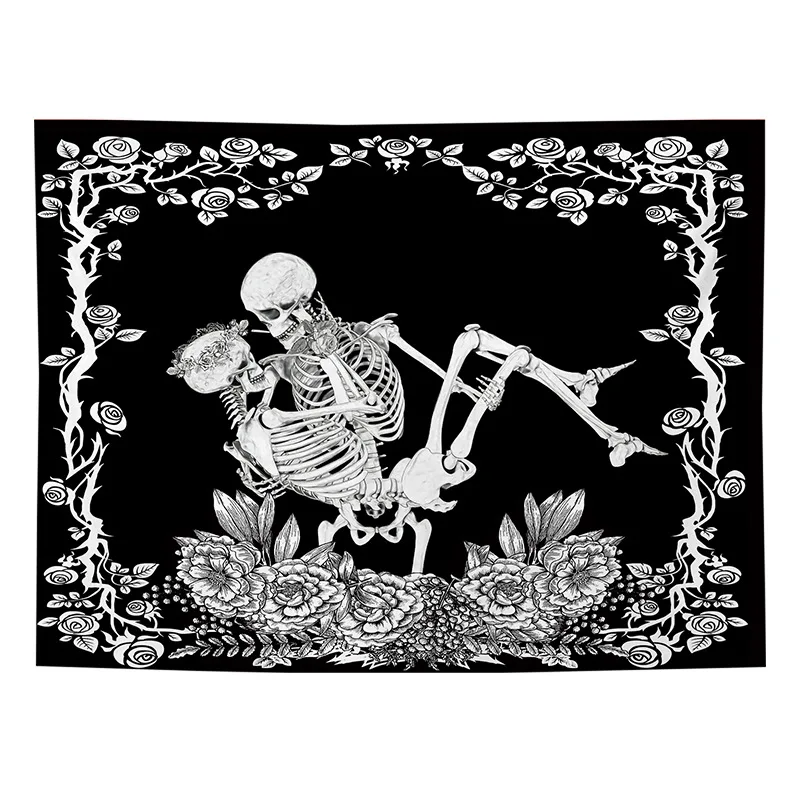 С художественным черепом влюбленный Гобелен Мандала стильное украшение
