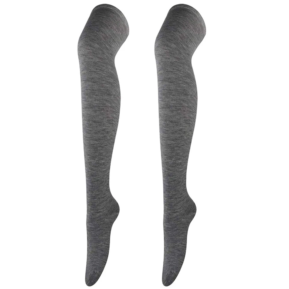 Harajuku Goth Black Thigh High Long Socks For JK Girls Knee High White Stockings For Girl Student Uniform calcetines altos mujer