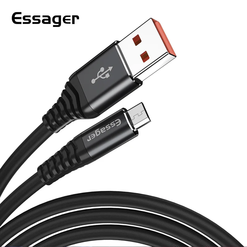 Essager 0,3/1/2 m Кабель Micro-USB для samsung для Xiaomi Redmi для быстрой зарядки и передачи данных провод шнур кабель 480MPS кабель для мобильного телефона