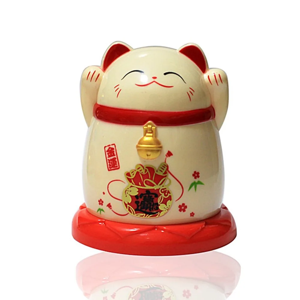 Китай lucky cat Диспенсер Для Зубочисток коробка держатель пластиковые коробки для хранения гостиная кухня аксессуары дома фэн шуй декоративные