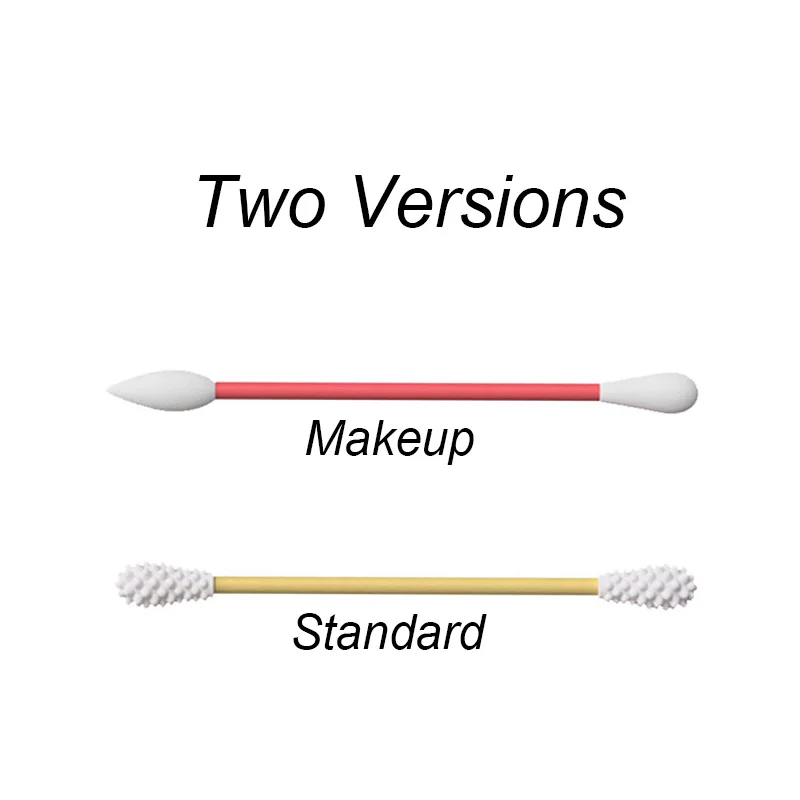 2 шт./корт. Многоразовые ватные палочки Косметические Силиконовые для очистки