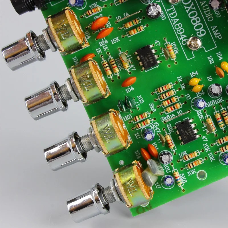 Плата стереоусилителя мощности DX0809 двухканальная зеркальная усилителя с