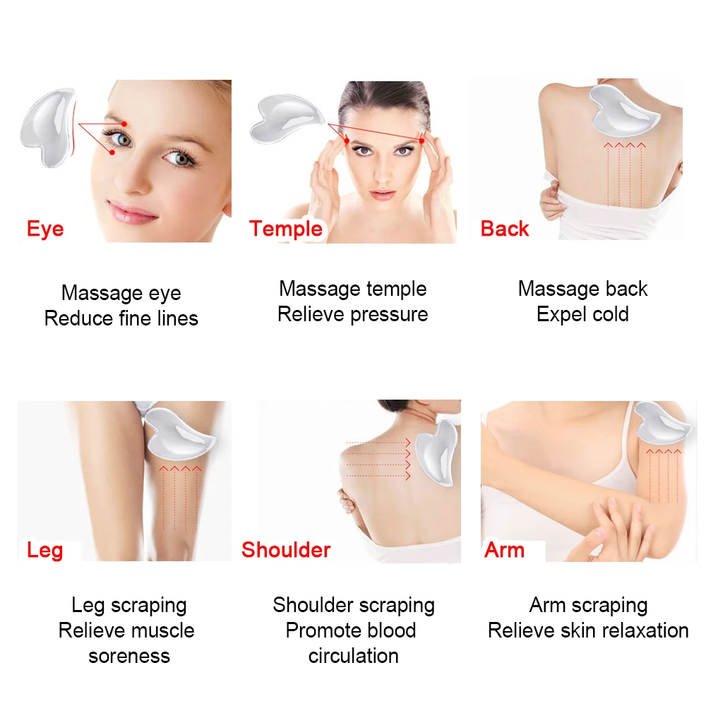 Натуральный розовый кварц нефрит камень доска гуаша Давление массажной терапии