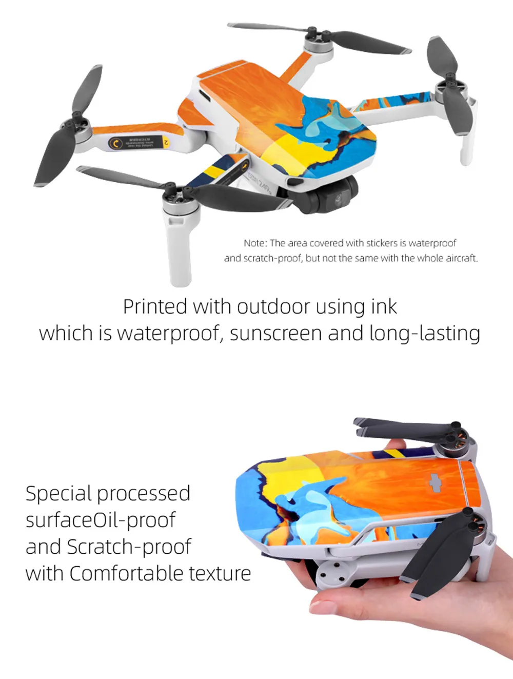 Водонепроницаемые наклейки из ПВХ наклейка защитный чехол для DJI MAVIC Mini Drone|Наборы
