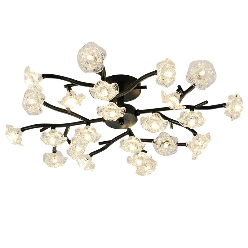 

Modern Glass Flower Ceiling lamp luminaria led light fixtures home lighting living room lustre bedroom lamps