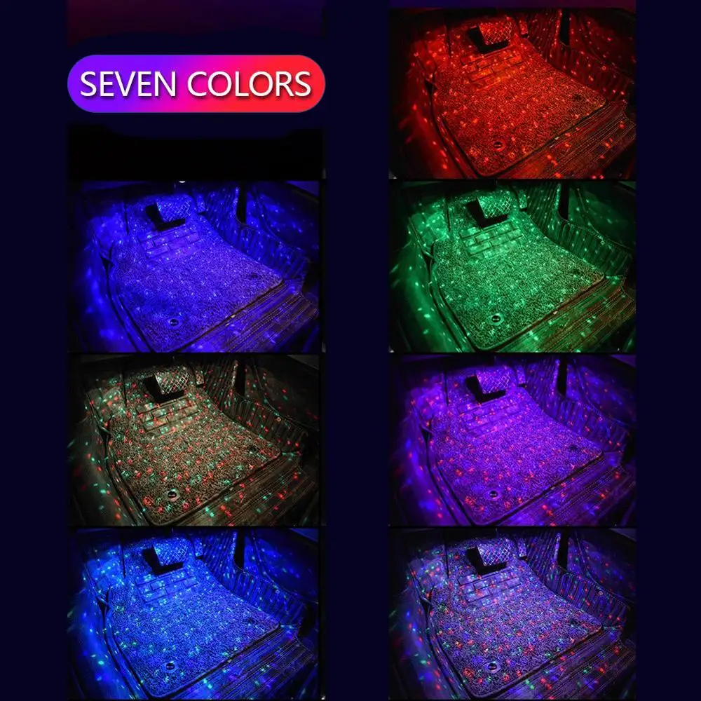 Автомобильный интерьер окружасветильник разноцветный звезсветильник активная