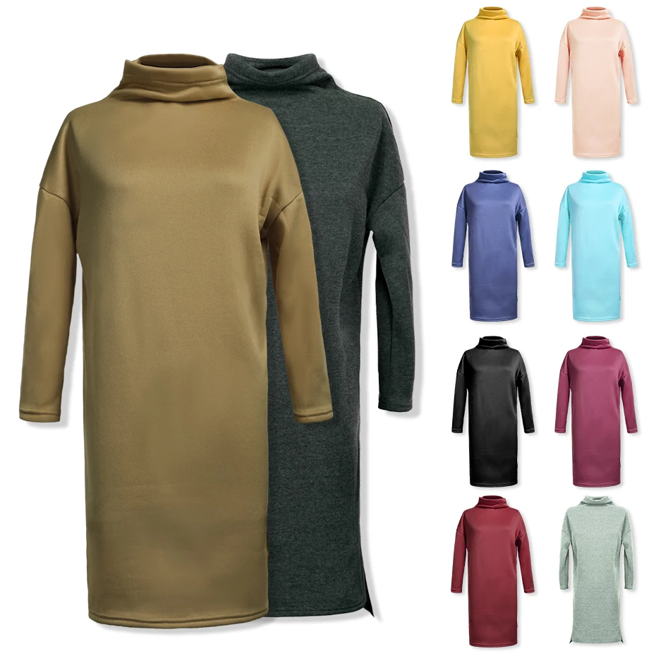 Женский модный женский стильный Однотонный свитер с длинным рукавом и