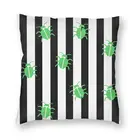 Наволочка для подушки в полоску и насекомые от Beetlejuice 40x40, домашний декоративный чехол с принтом Тима Бёртона из фильма ужасы для гостиной
